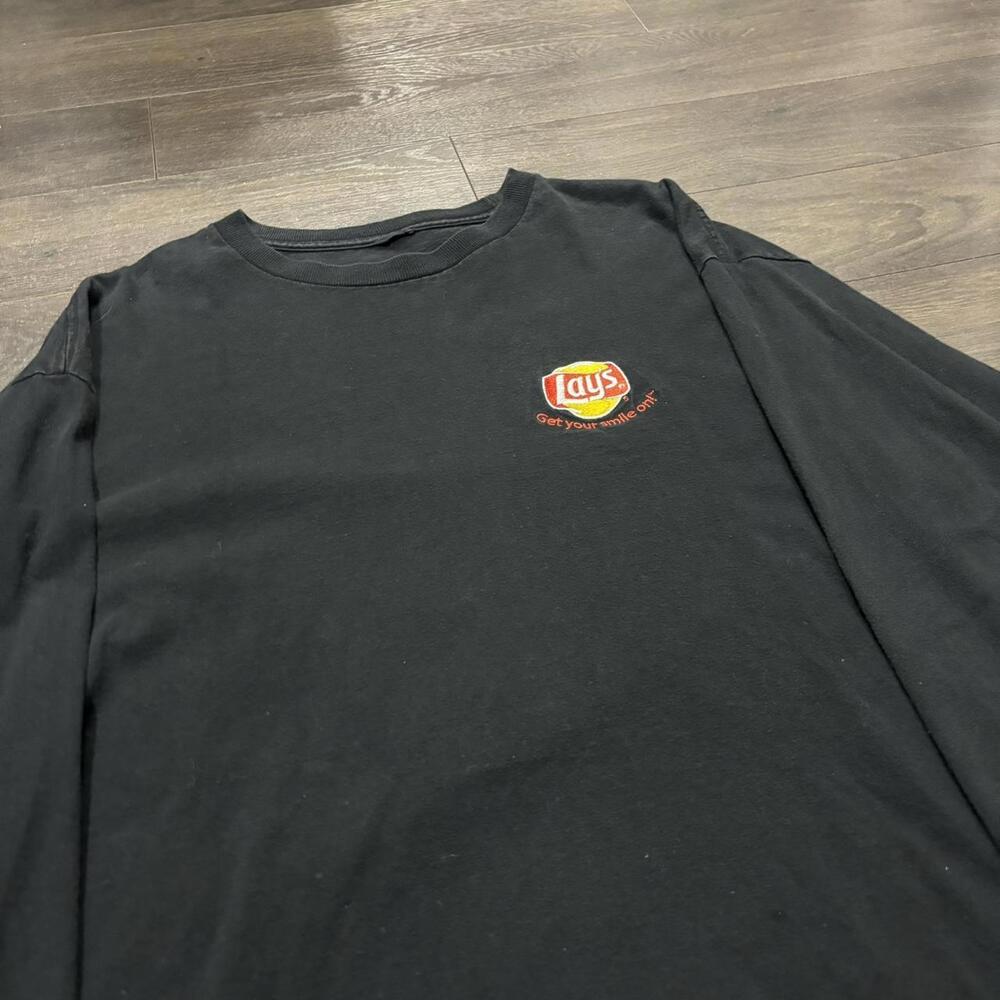 Vintage lays get your smile on long sleeve t shirt 00s XL - Picture 2 of 4